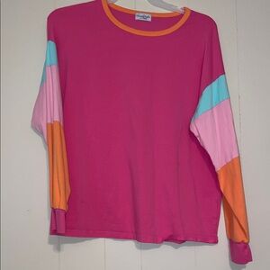 Colorful Long Sleeve Women's Top
